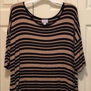 Black and Tan lularoe Irma tunic